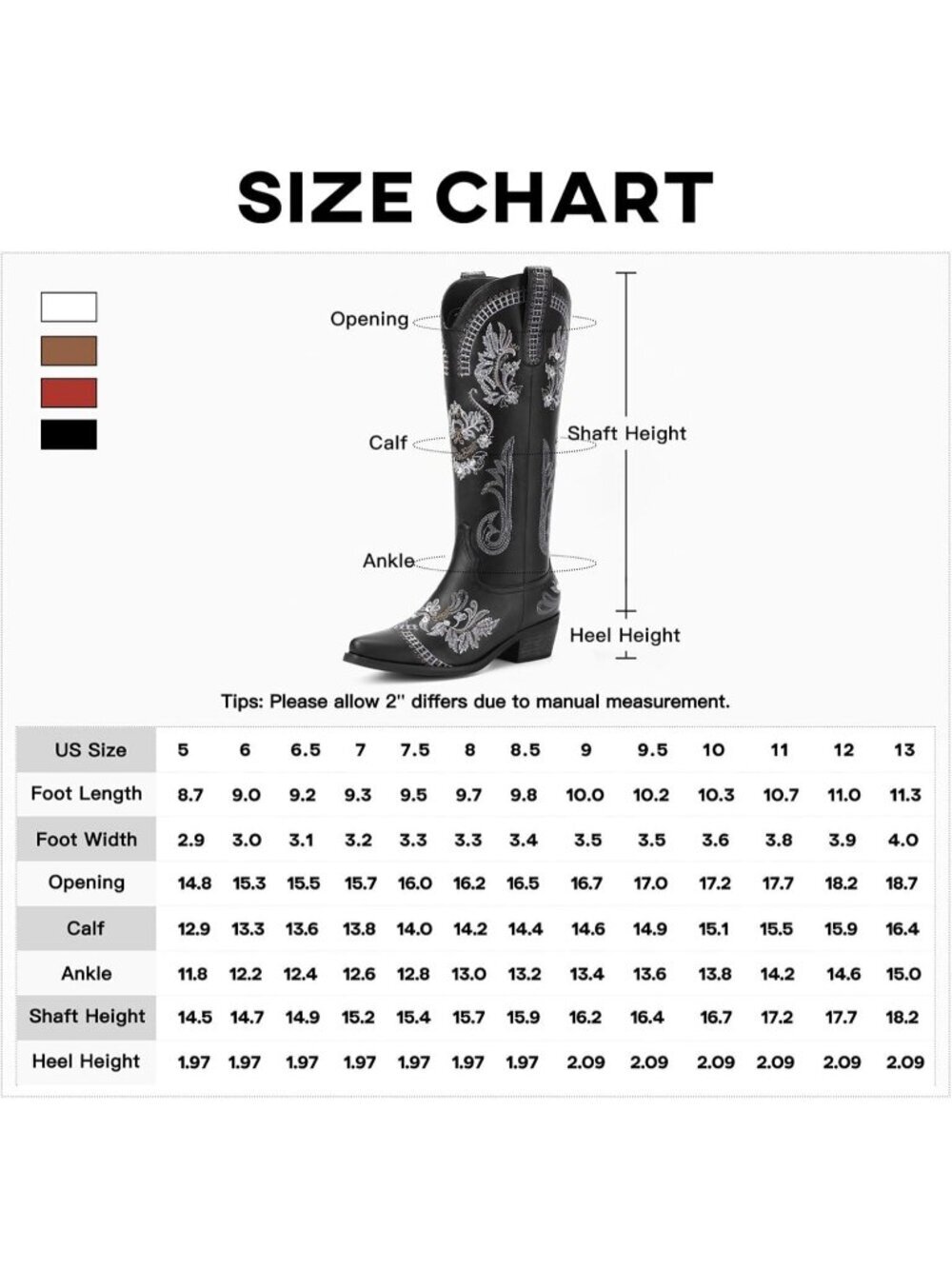 Women's Wide Calf Knee High Sparkly Rhinestone Black Western Boots Pull On Boots - Picture 6 of 6